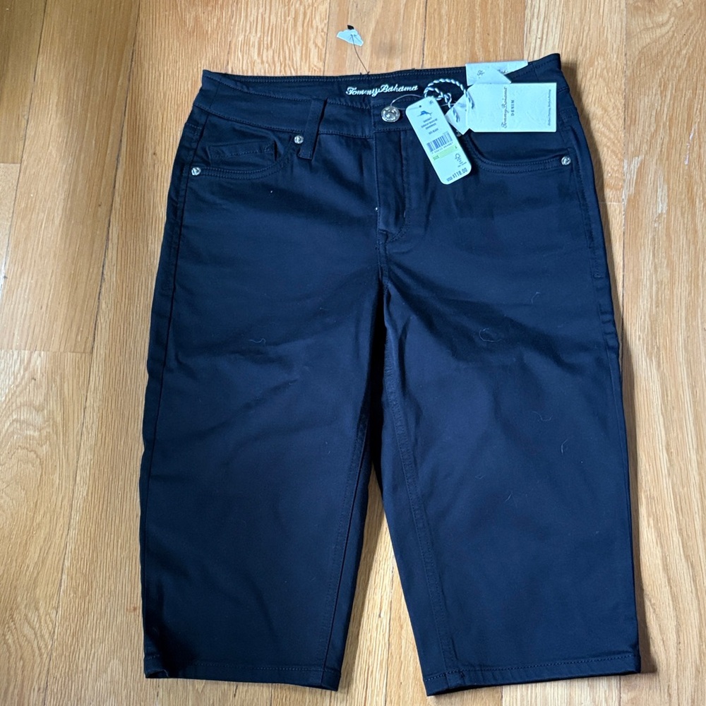 Tommy Bahama Black Stretch Bermuda Shorts